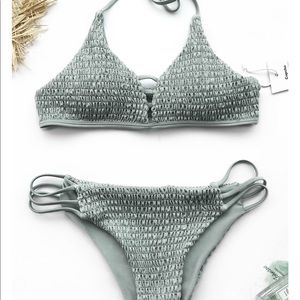 Natural Beauty Solid Bikini Set
